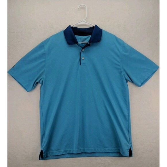 Brooks Brothers Two Tone Blue Performance Polo Mens XL Short Sleeve Breathable - Picture 1 of 12